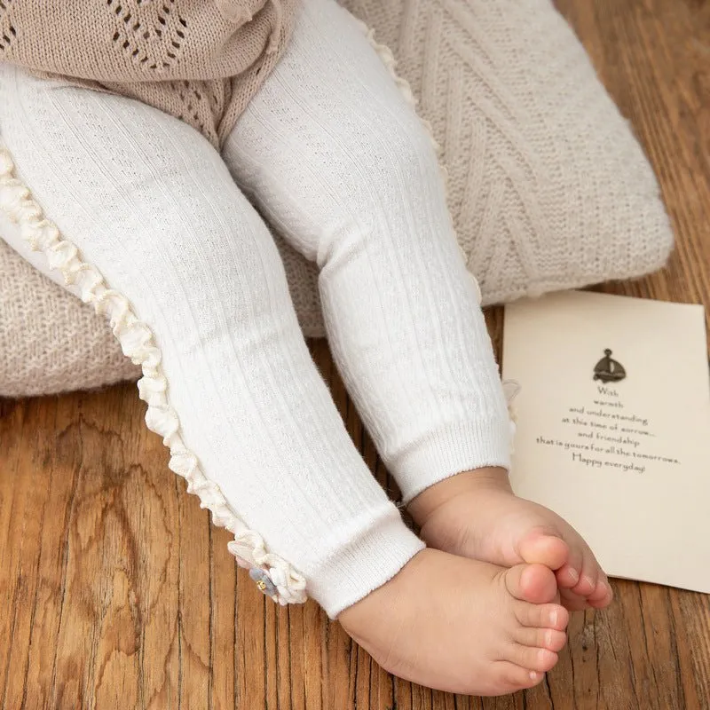 Baby/Toddler Girl Ruffle Details Warm Leggings