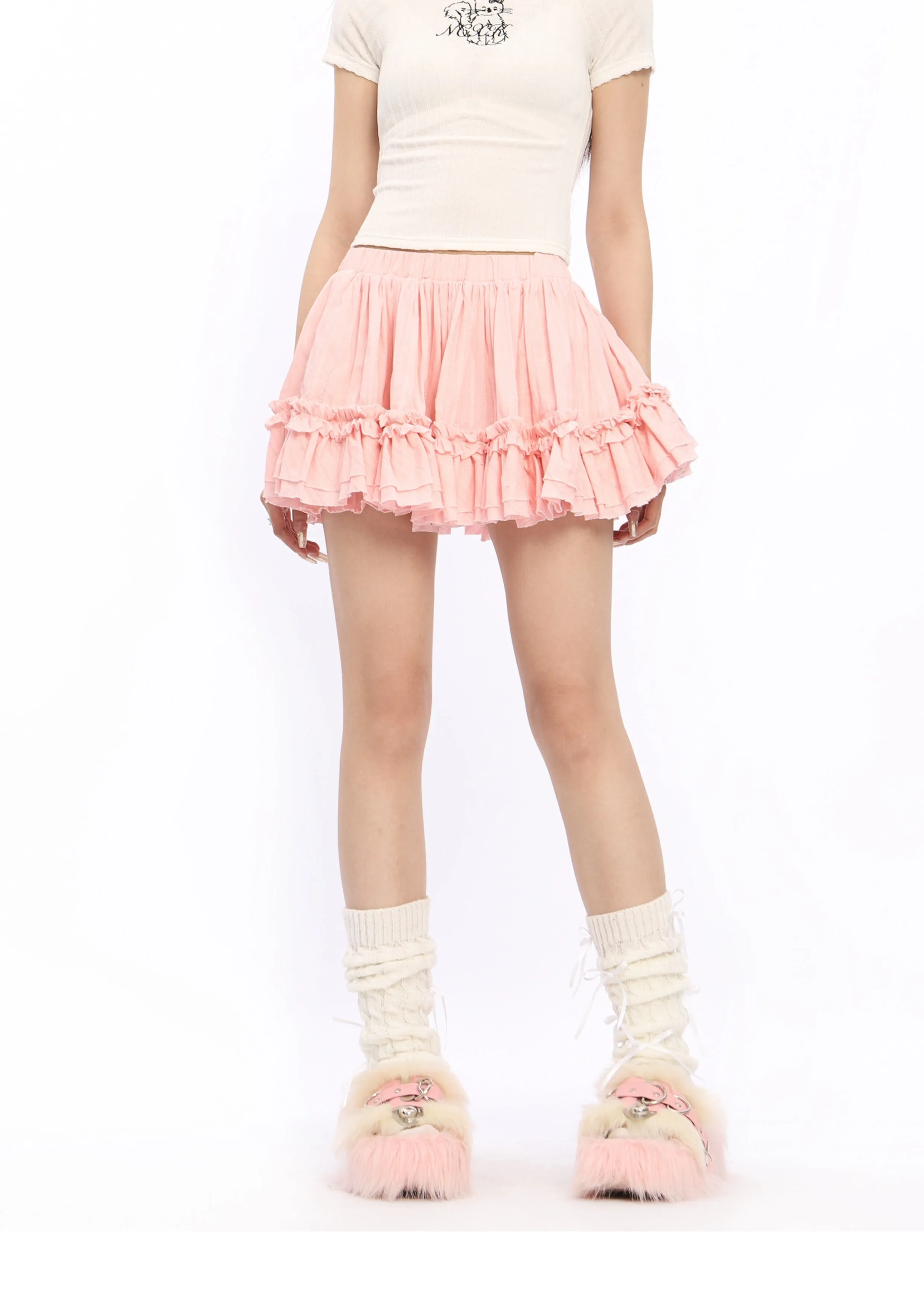 Ballet style pleated skirt