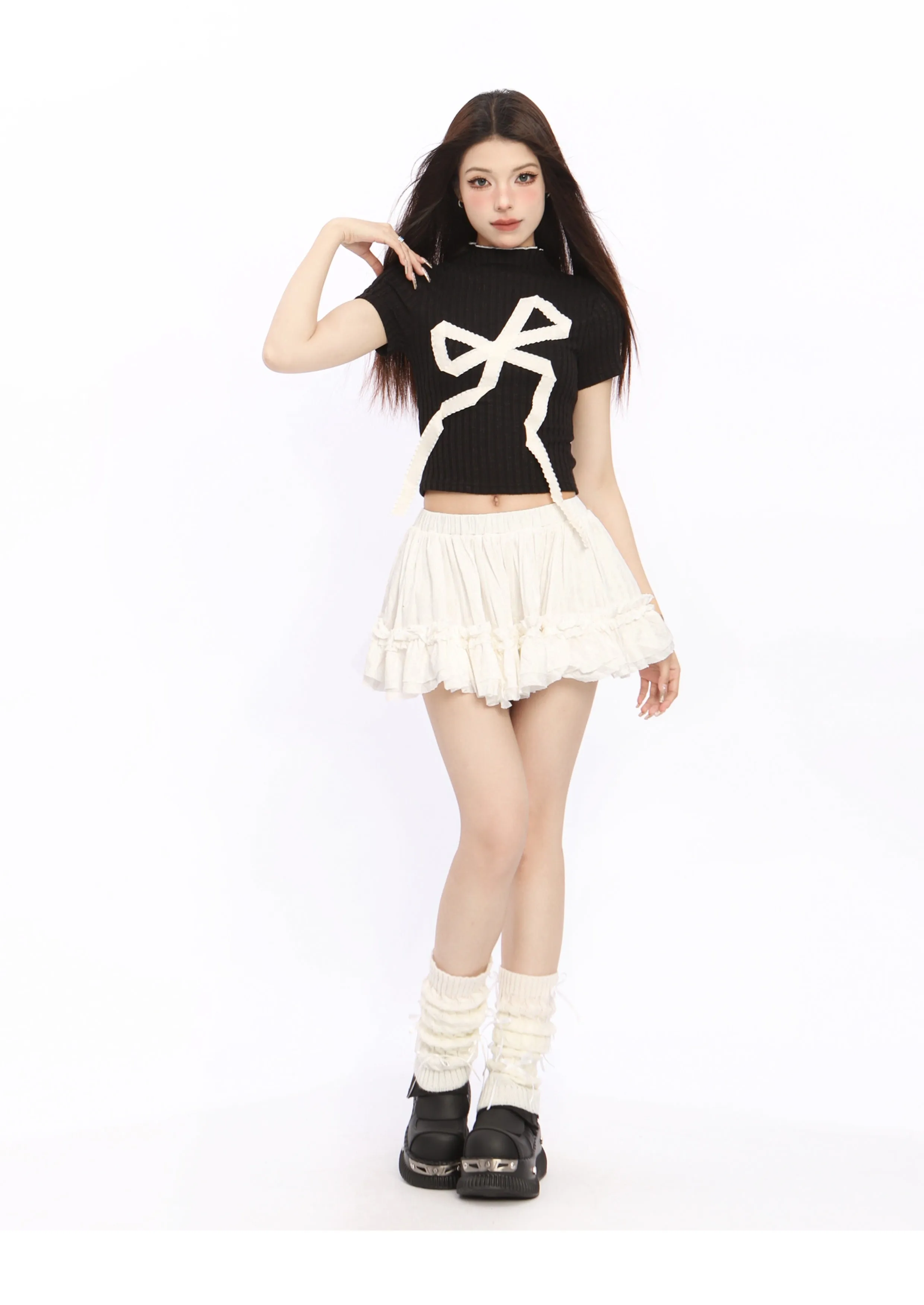 Ballet style pleated skirt