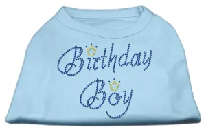 Birthday Boy Rhinestone Shirts Baby Blue L (14)