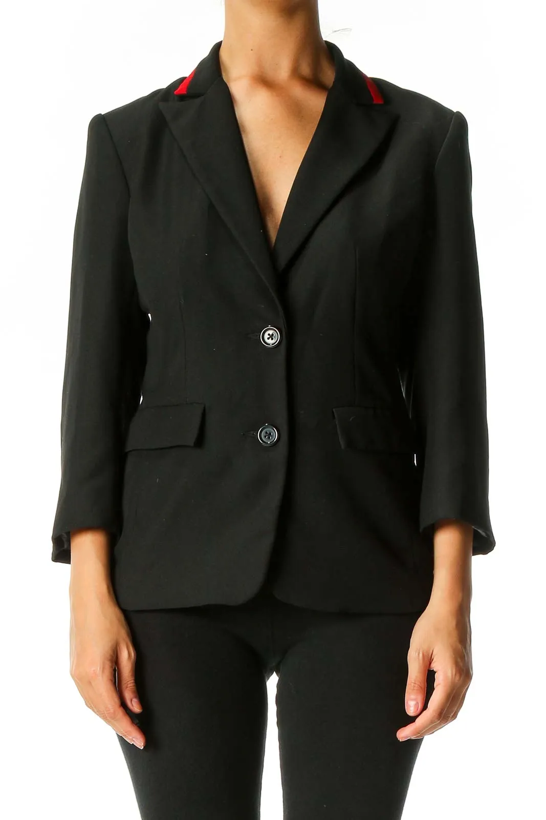 Black Colorblock Blazer