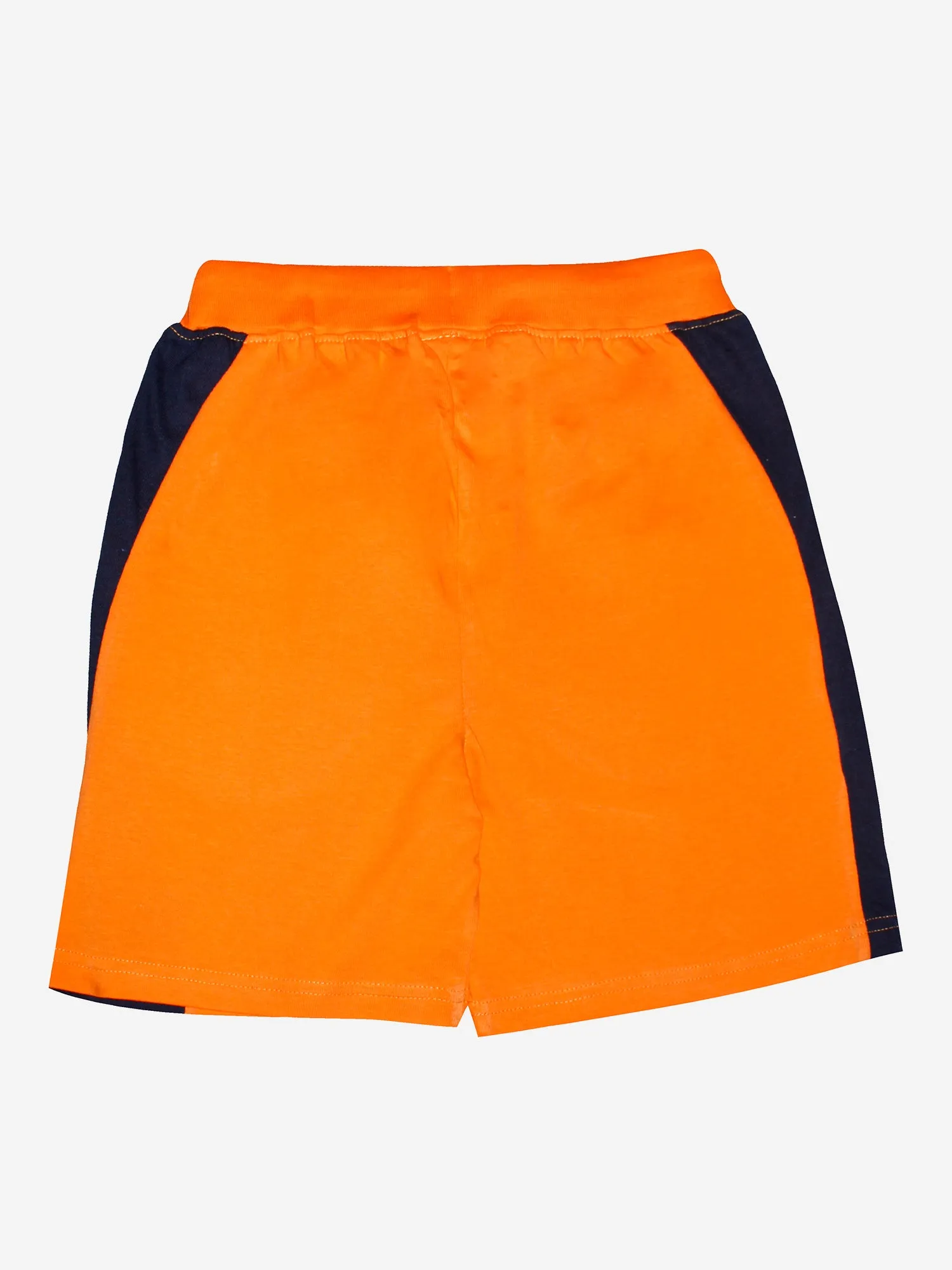 Boys Cotton Shorts with Contrast Panel- Pack of 2