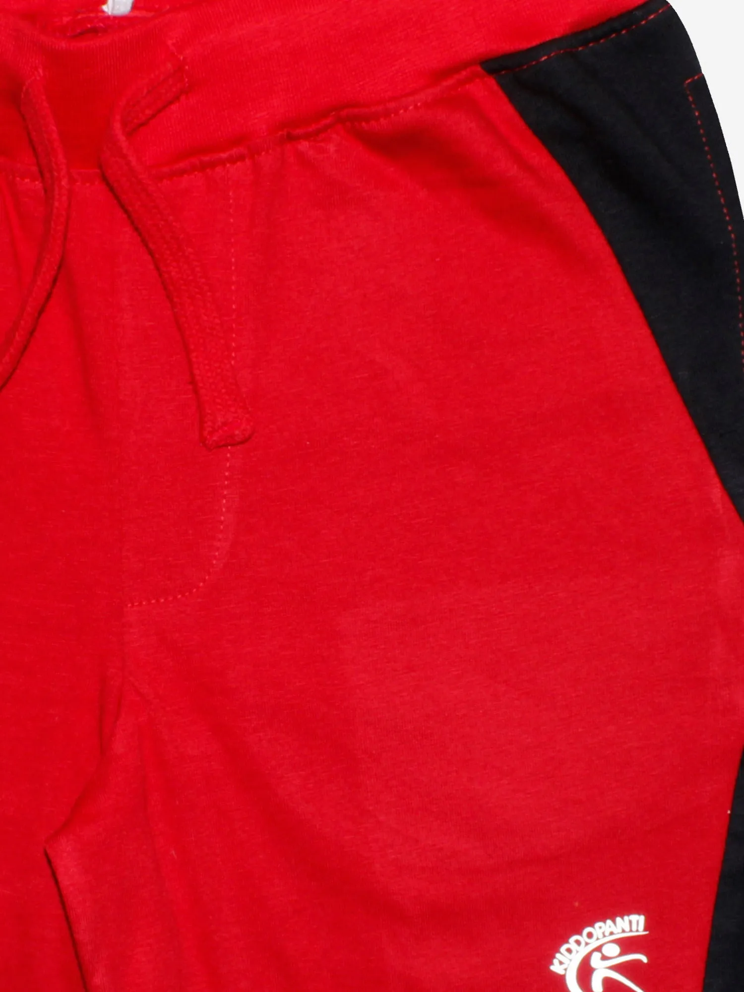 Boys Cotton Shorts with Contrast Panel- Pack of 2