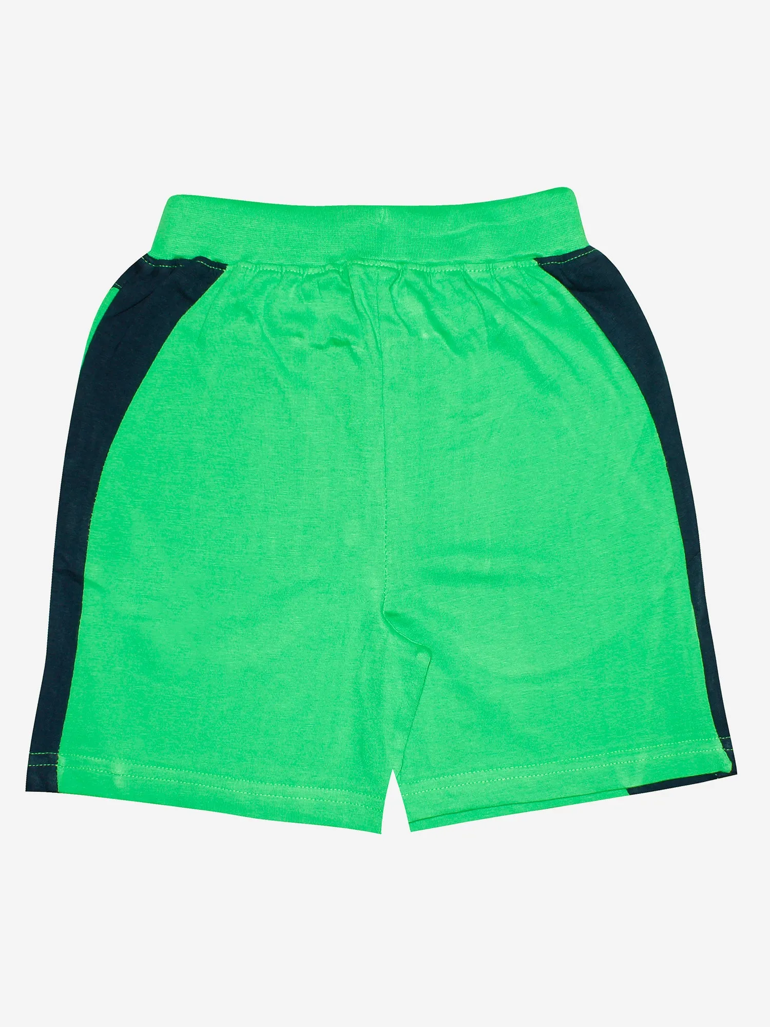 Boys Cotton Shorts with Contrast Panel- Pack of 2