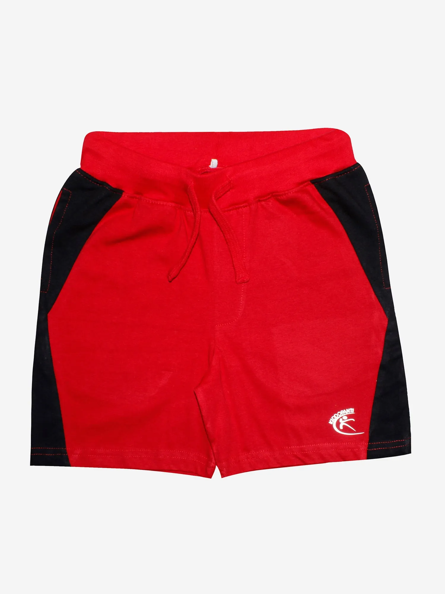 Boys Cotton Shorts with Contrast Panel- Pack of 2