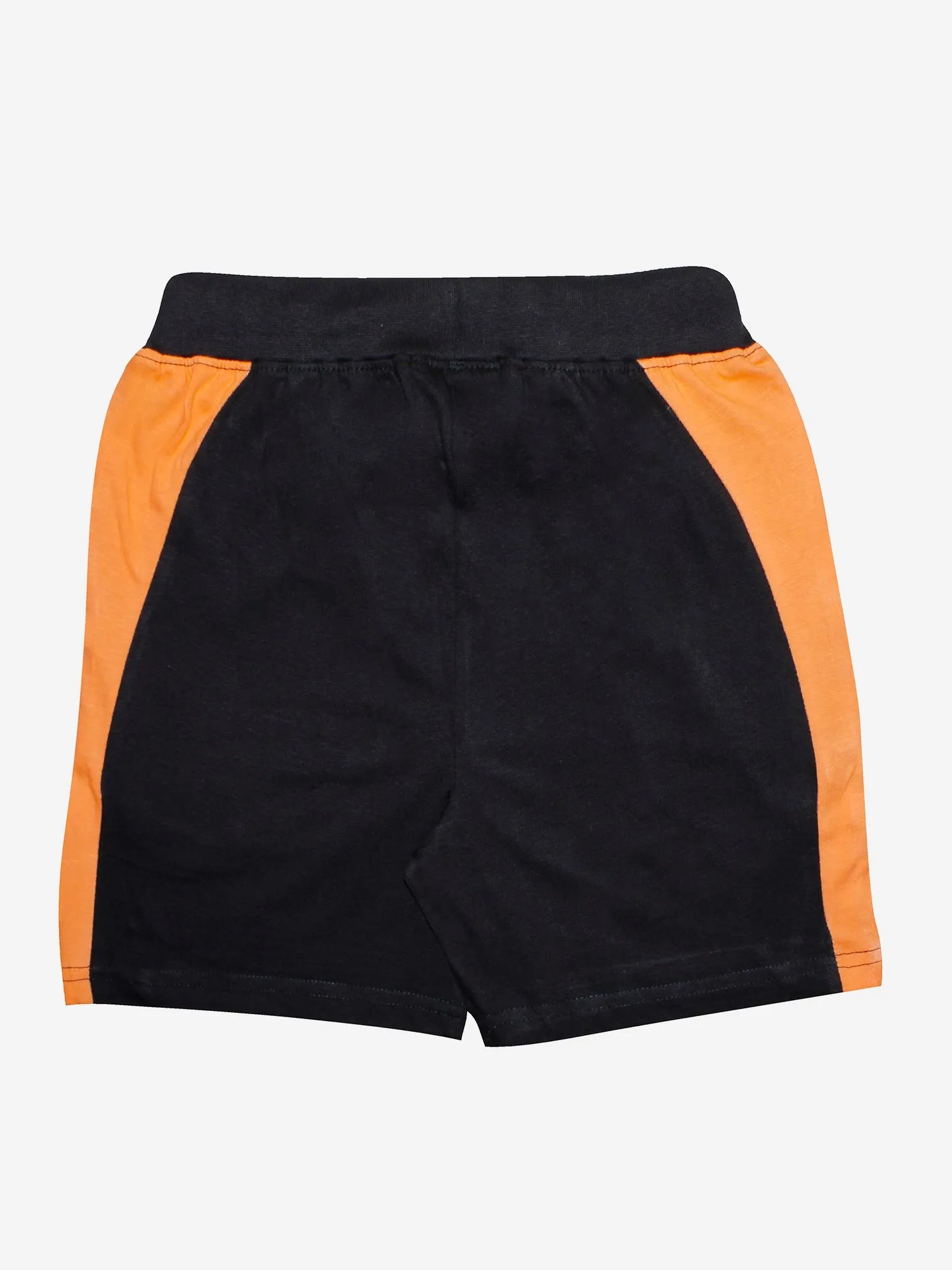 Boys Cotton Shorts with Contrast Panel- Pack of 2