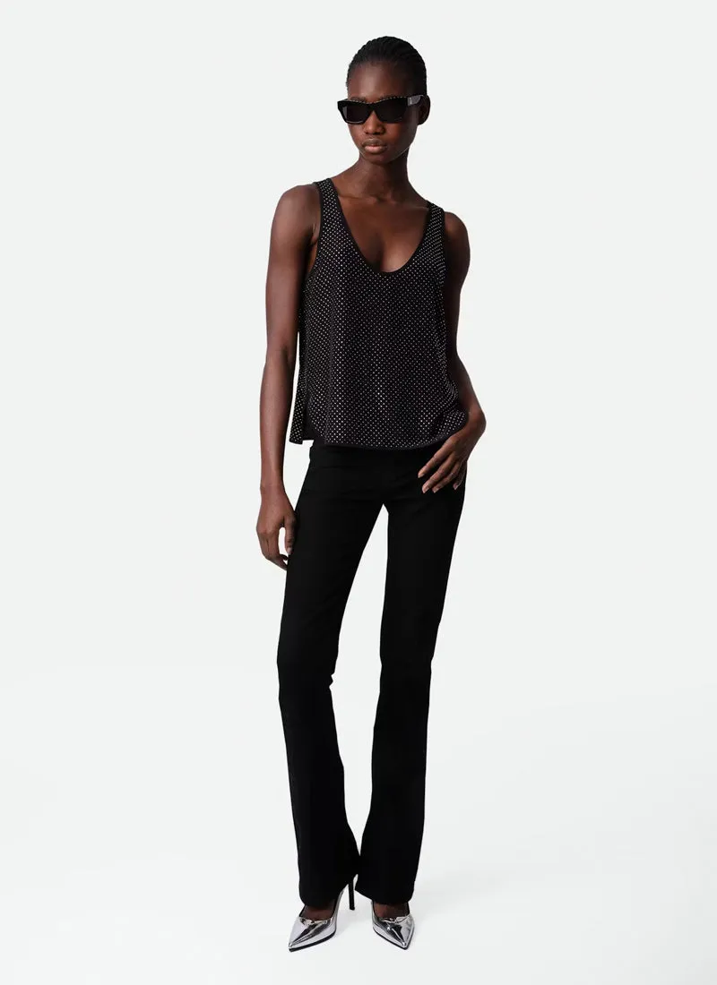 Carys Diamanté Silk Top