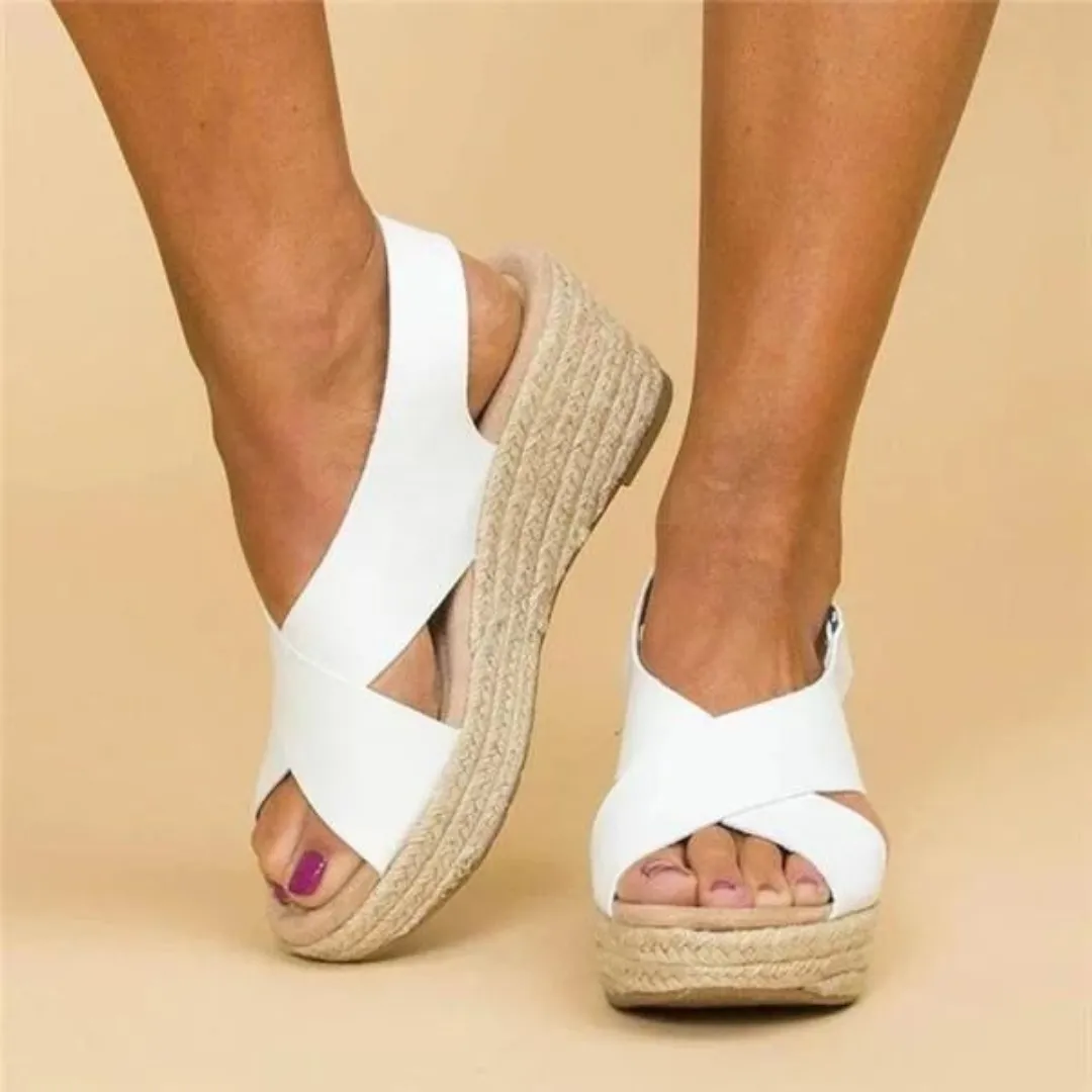 Clara - Cross-Strap Wedges