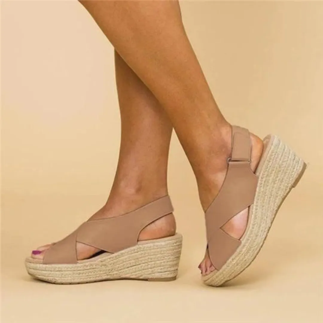 Clara - Cross-Strap Wedges