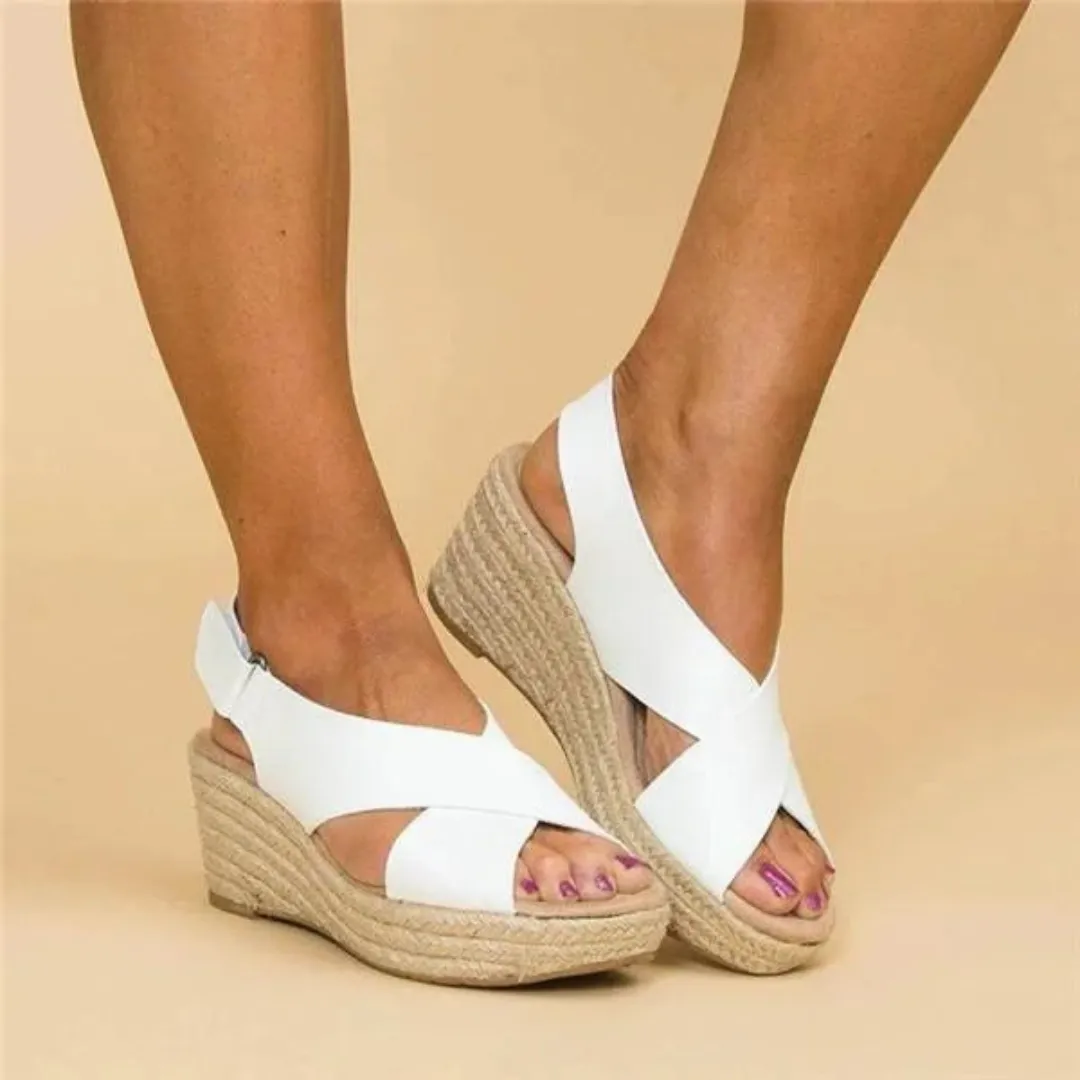 Clara - Cross-Strap Wedges