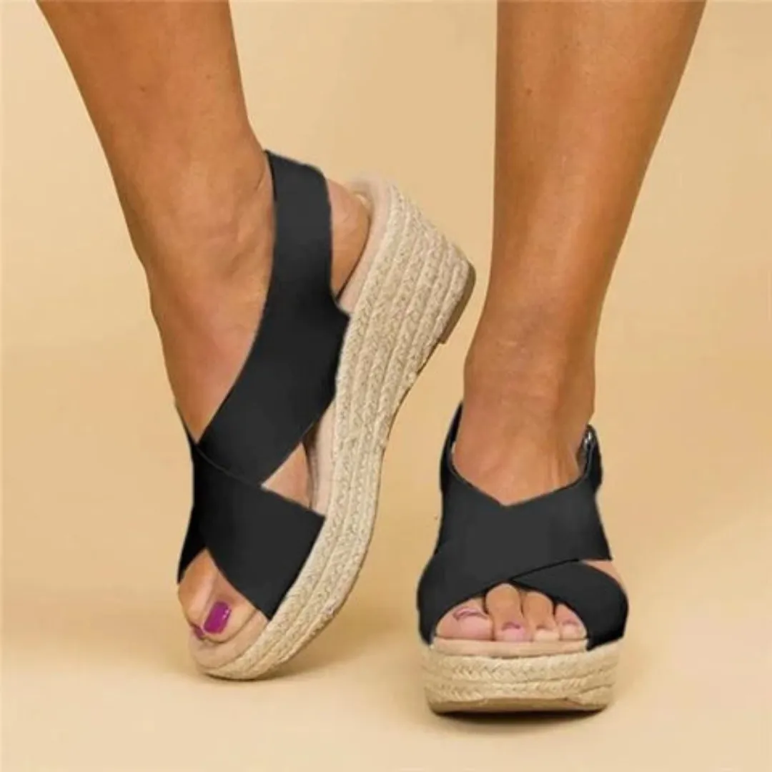 Clara - Cross-Strap Wedges