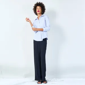 Classic striped button-up shirt wholesale