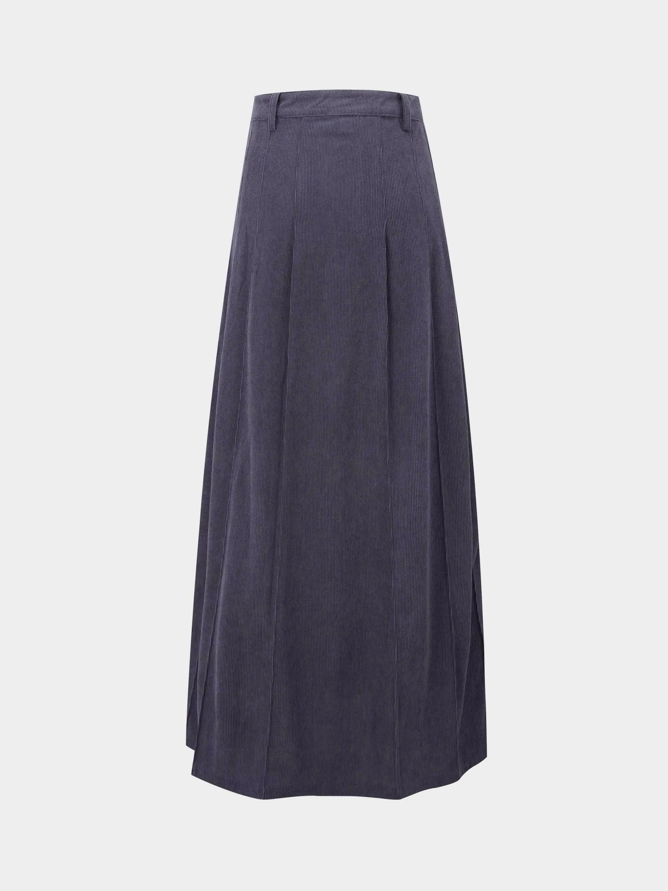 Corduroy Skirt-Grey