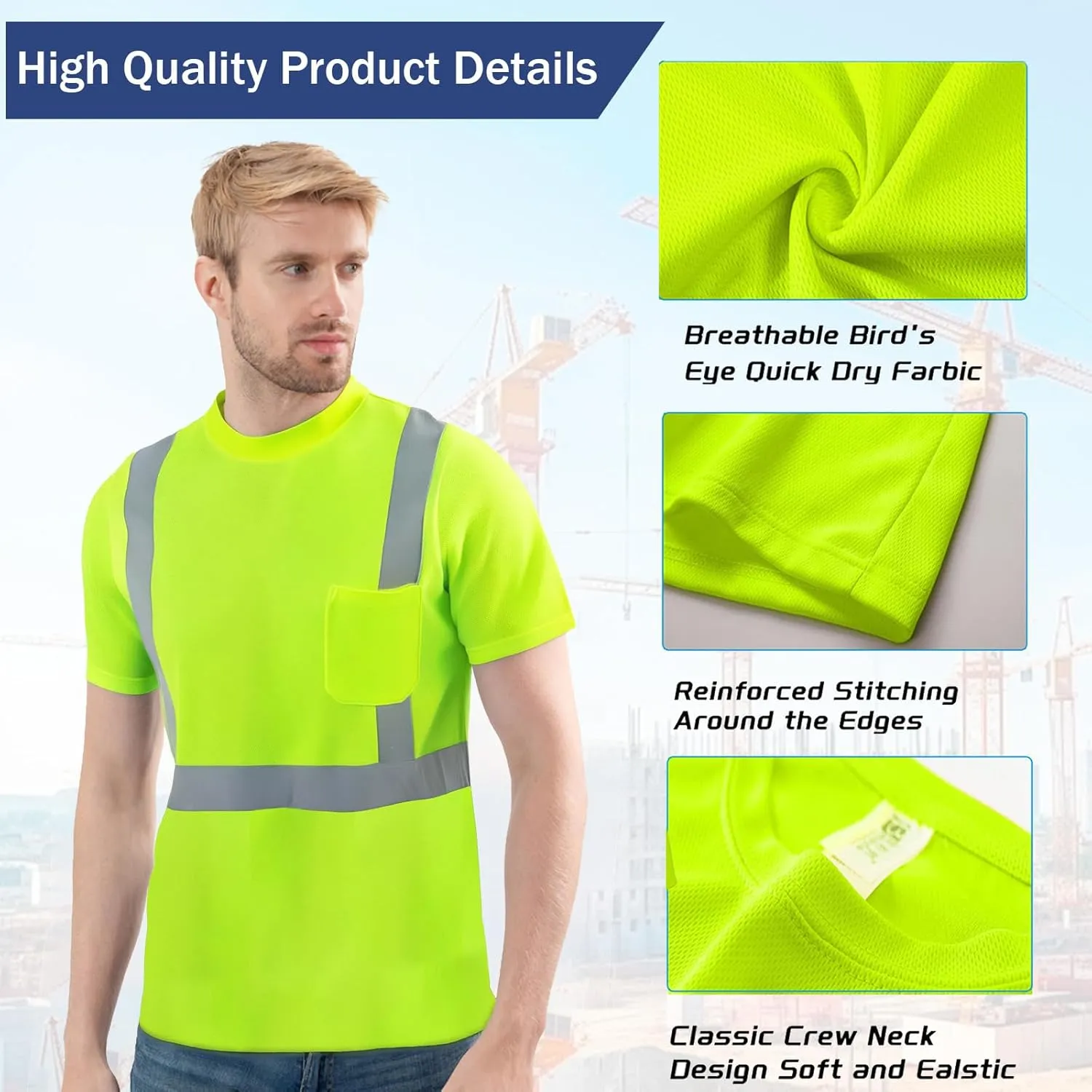 Custom Logo Shirts,Mens Neon Quick Dry T-Shirts,Customized Shirts Short Sleeve Tshirts