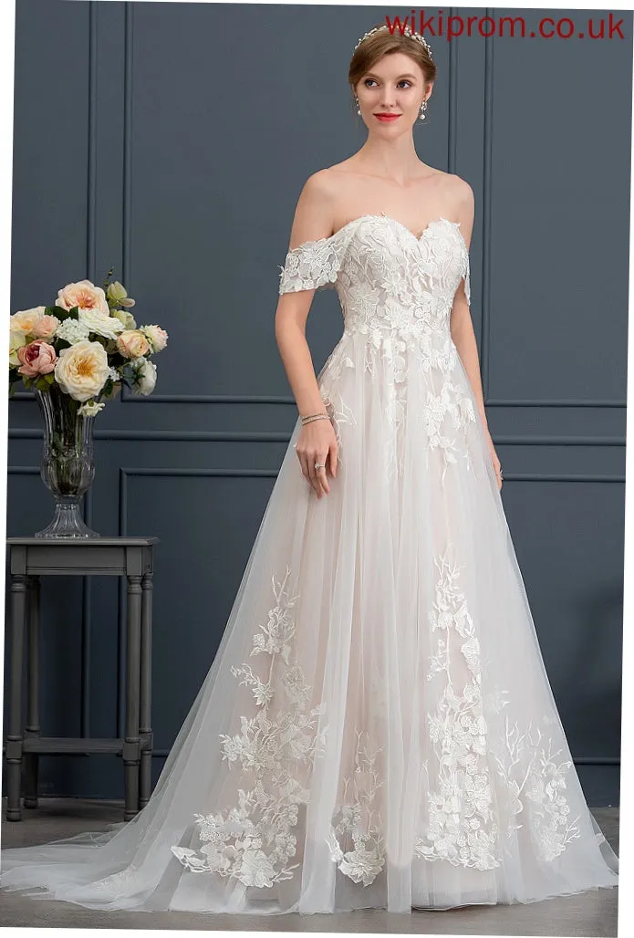 Dress Sweep Wedding Dresses Lace Wedding Fiona Train Sweetheart Tulle Ball-Gown/Princess