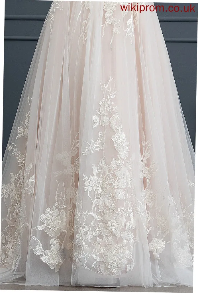 Dress Sweep Wedding Dresses Lace Wedding Fiona Train Sweetheart Tulle Ball-Gown/Princess