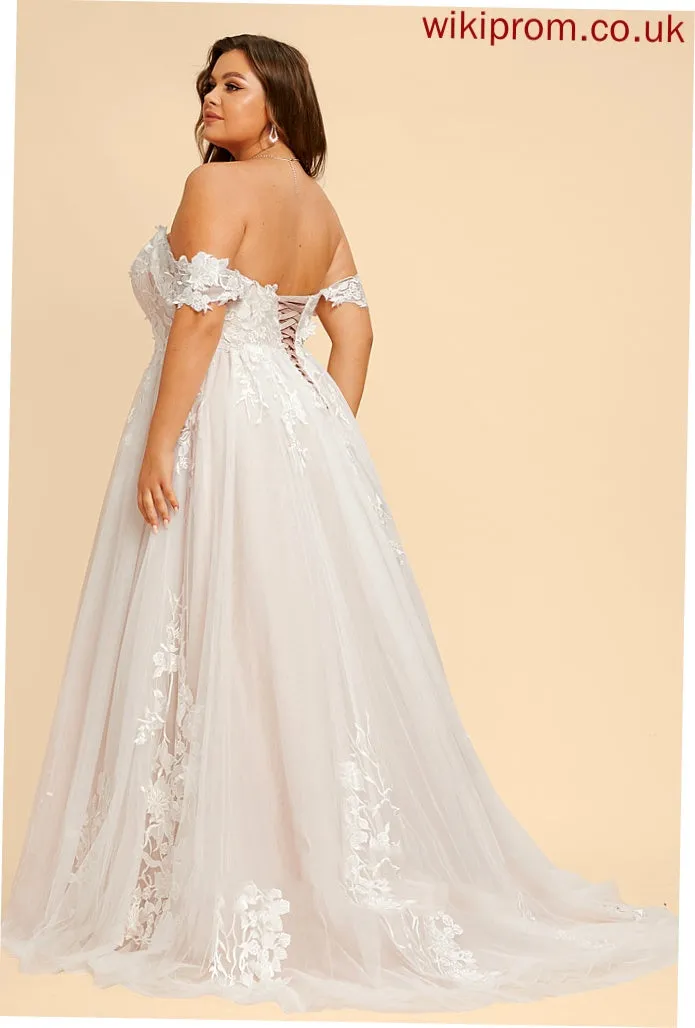 Dress Sweep Wedding Dresses Lace Wedding Fiona Train Sweetheart Tulle Ball-Gown/Princess