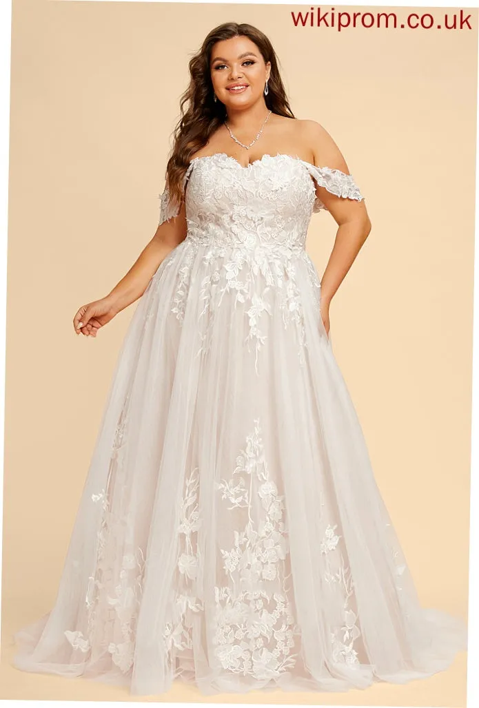Dress Sweep Wedding Dresses Lace Wedding Fiona Train Sweetheart Tulle Ball-Gown/Princess