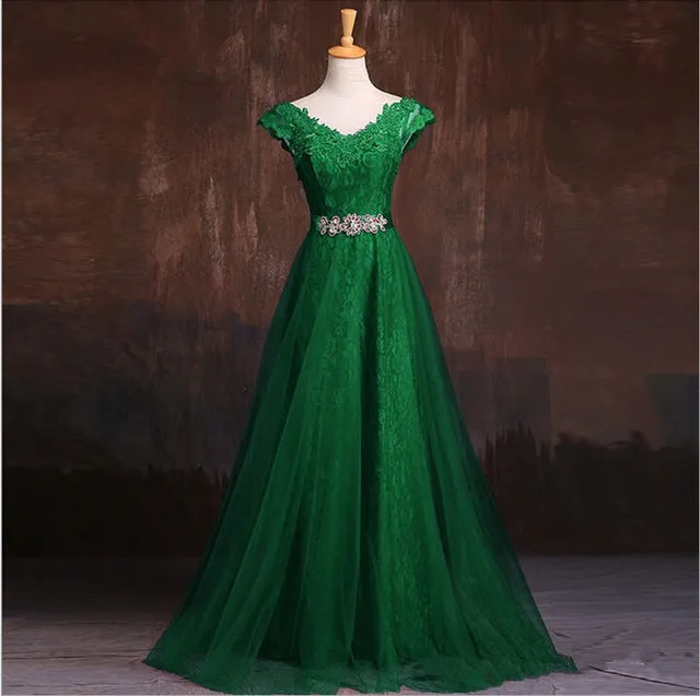 Elegant V Neck Evening Dresses