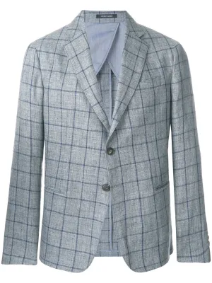 Emporio Armani Check fitted blazer