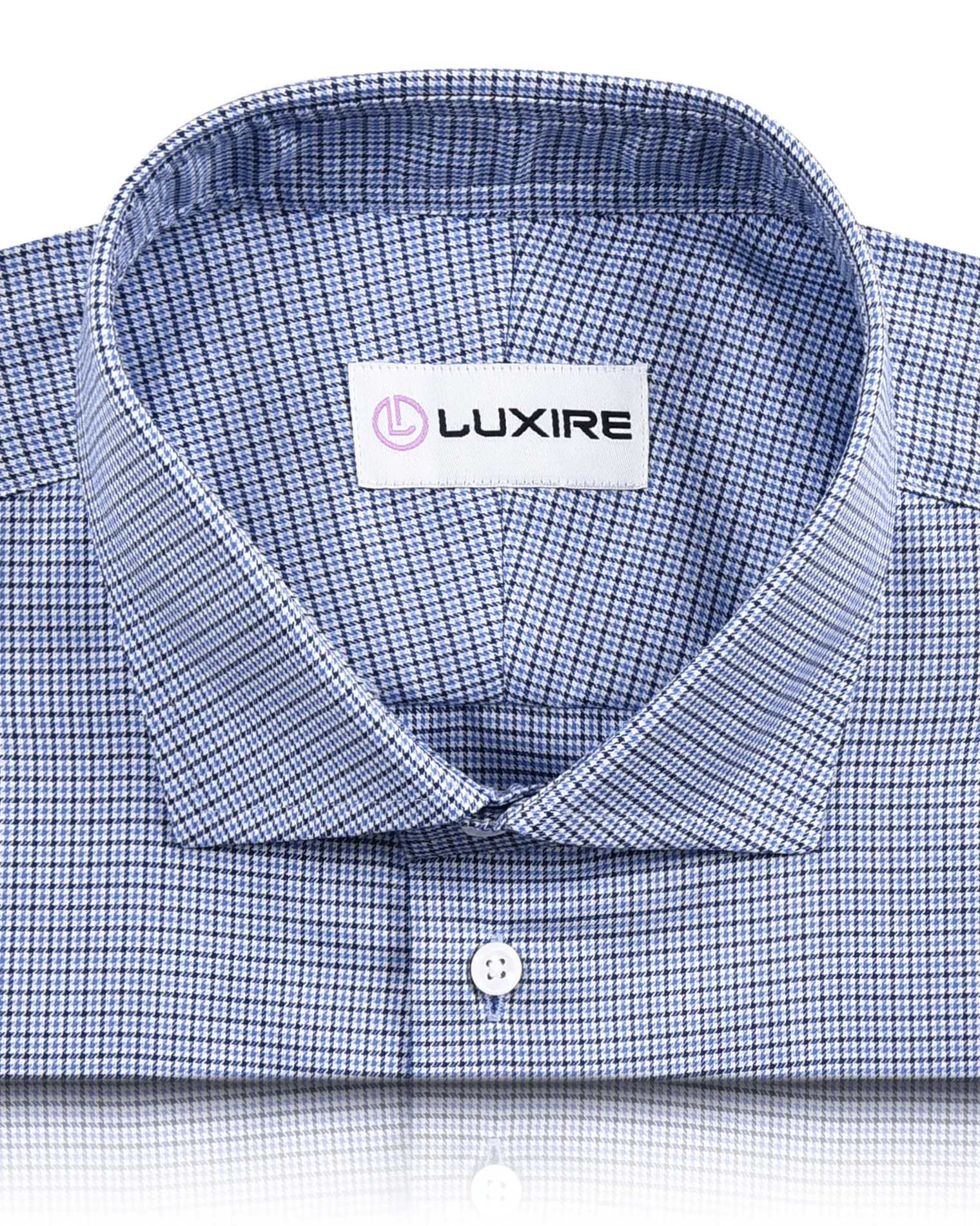 EZS Blue White Micro Houndstooth Shirt