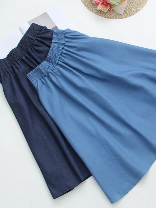 Felicity Women Casual Midi High-Waist A-Line Skirt