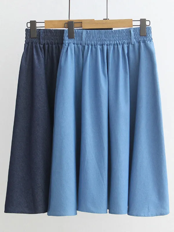 Felicity Women Casual Midi High-Waist A-Line Skirt
