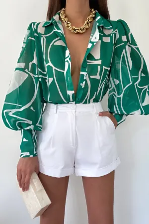 FLEETWOOD BLOUSE - GIANI GREEN