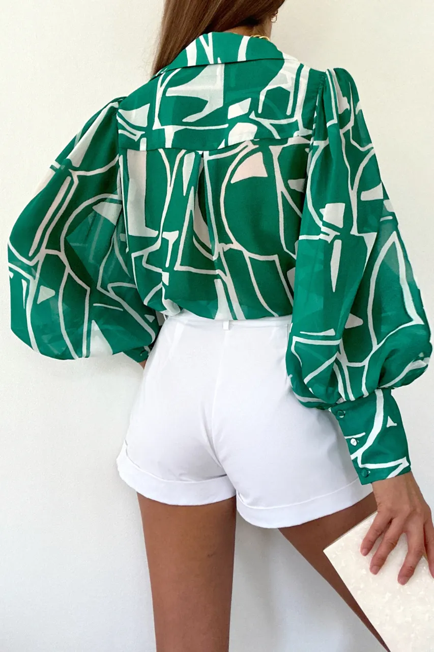 FLEETWOOD BLOUSE - GIANI GREEN