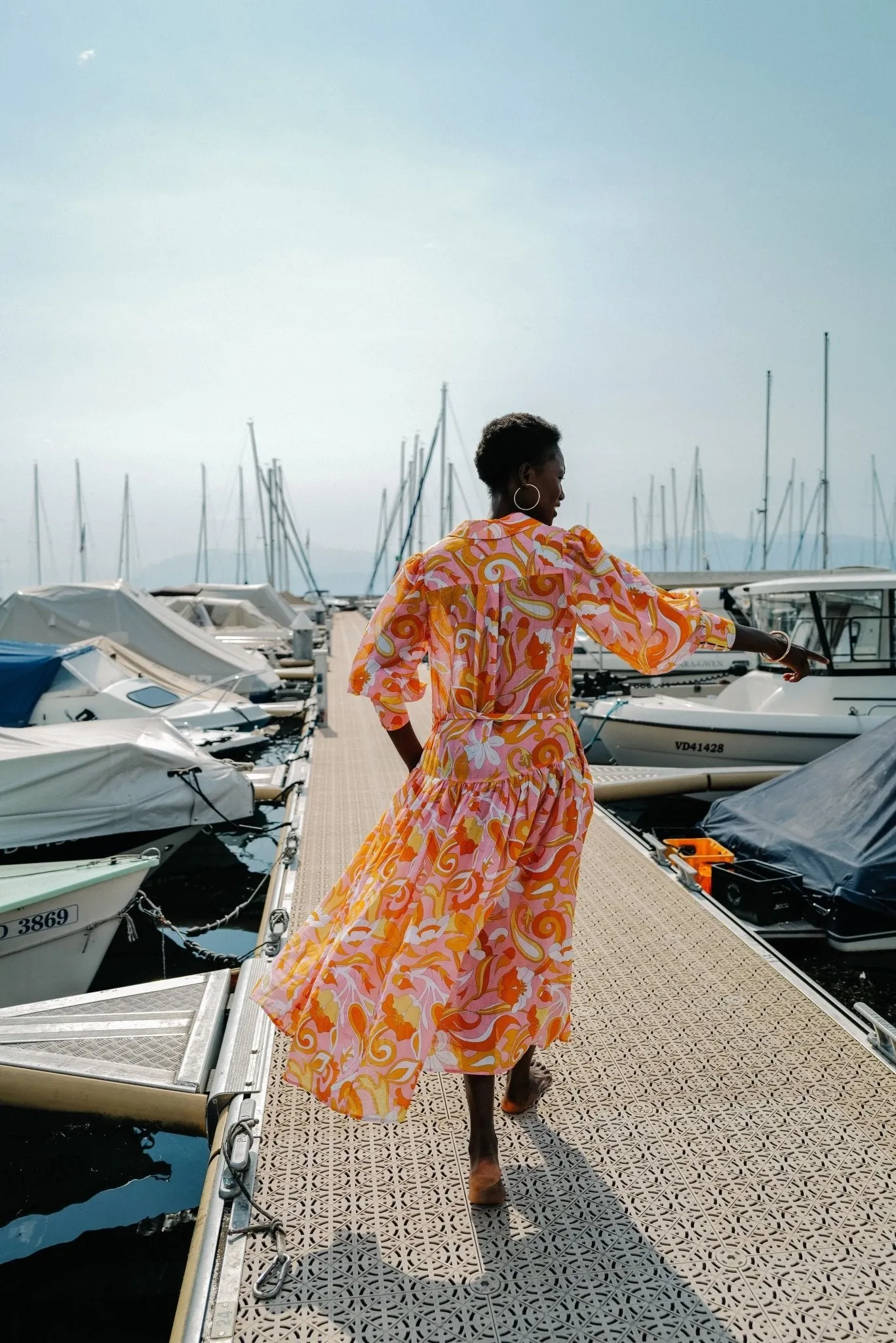 Floral Linen Maxi Dress | Shrimp Multi