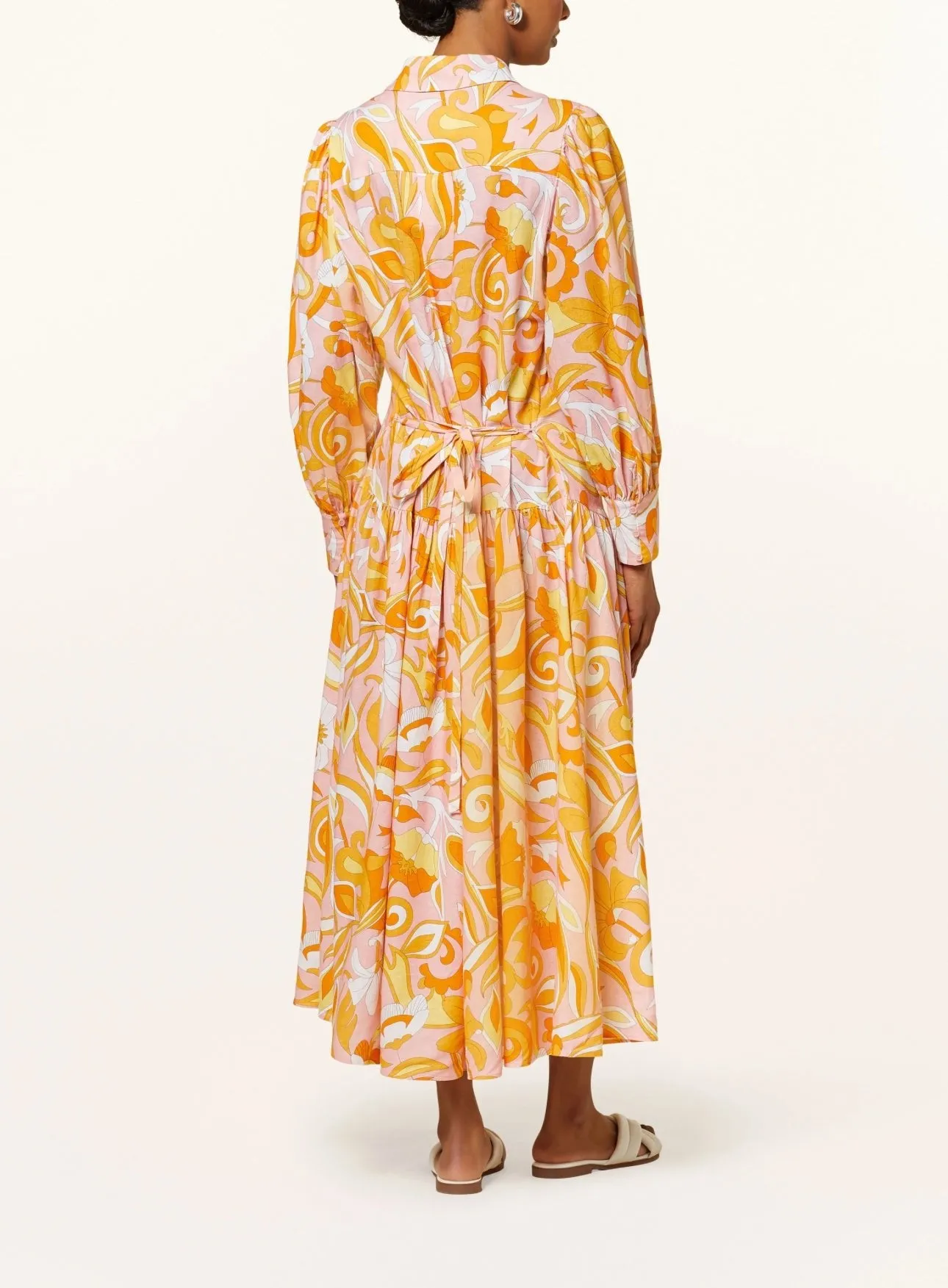 Floral Linen Maxi Dress | Shrimp Multi