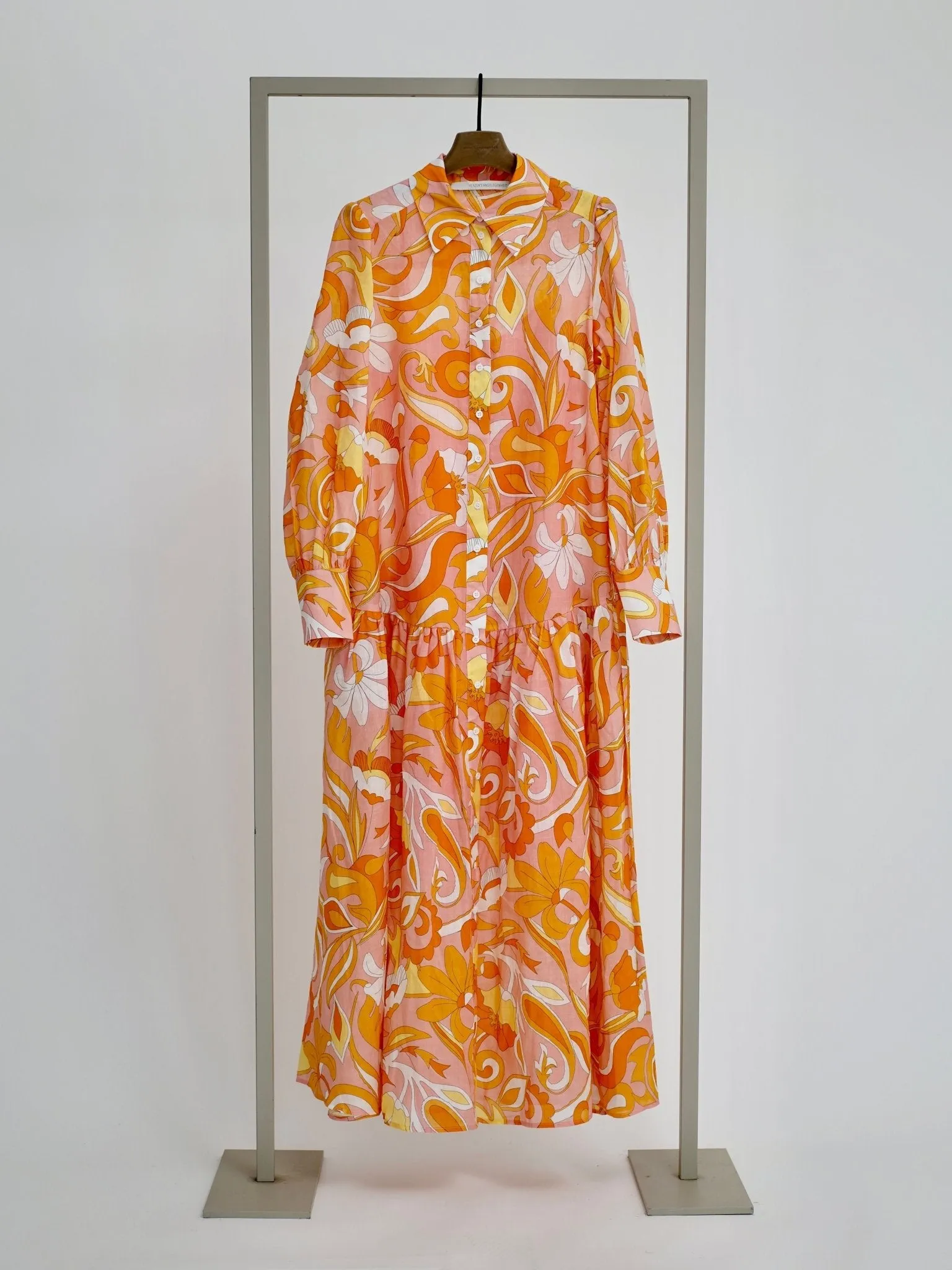 Floral Linen Maxi Dress | Shrimp Multi
