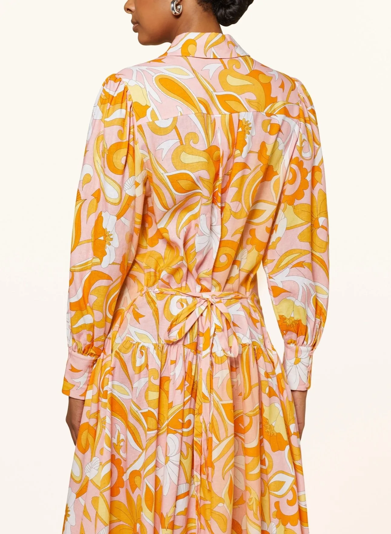 Floral Linen Maxi Dress | Shrimp Multi