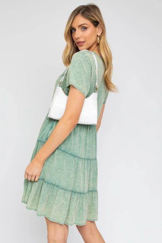 Gilli's Washed Baby Doll Mini Dress