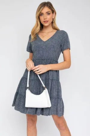 Gilli's Washed Baby Doll Mini Dress