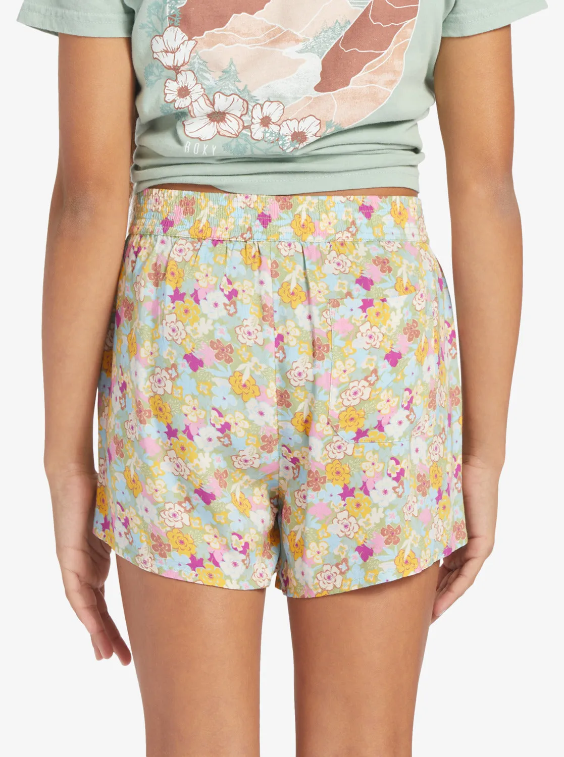 Girls 4-16 Canyon Moon Elastic Waist Shorts - Fern Memories