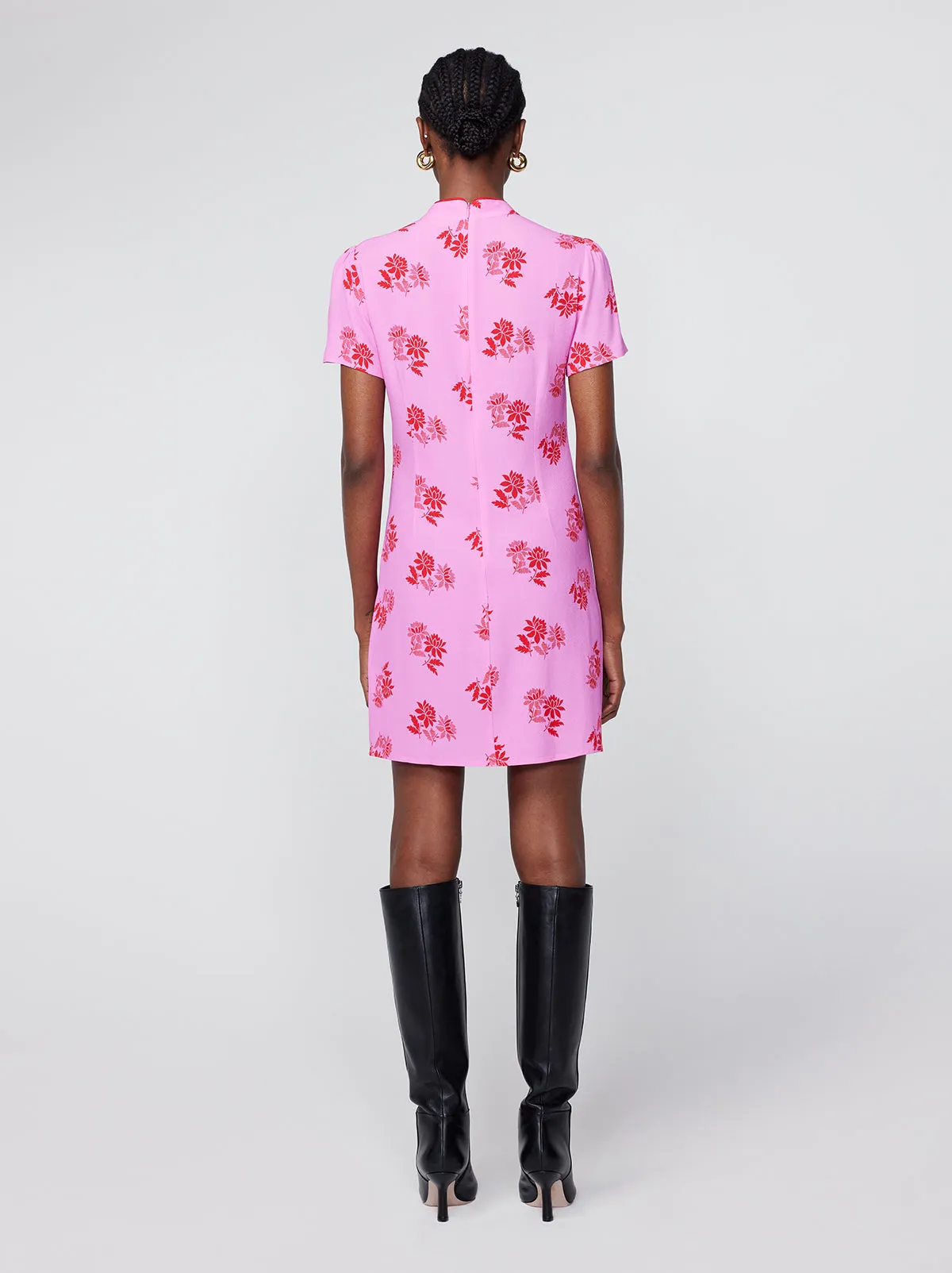 Harlow Pink Floral Mini Dress