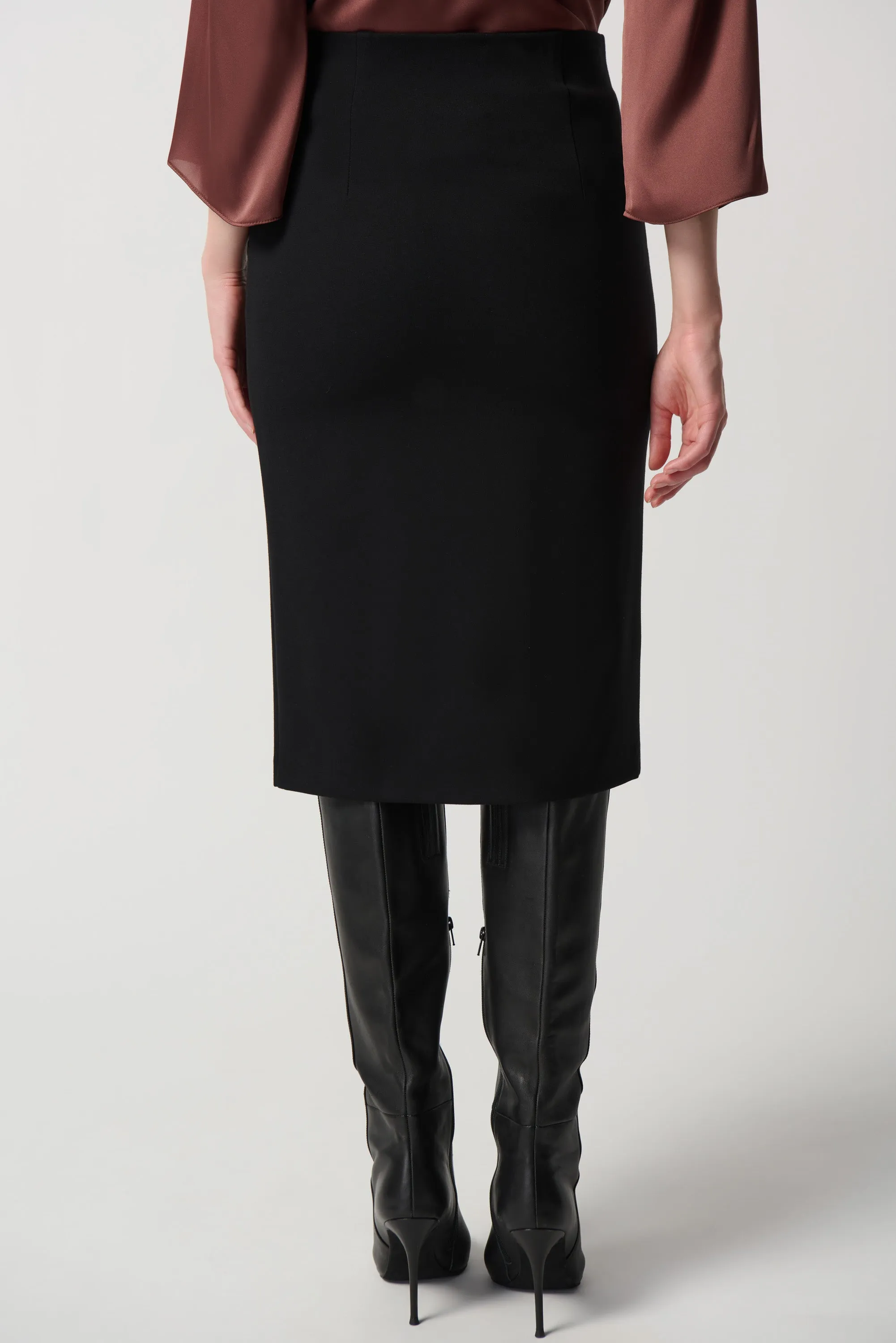 Heavy Knit Pull-On Straight Skirt