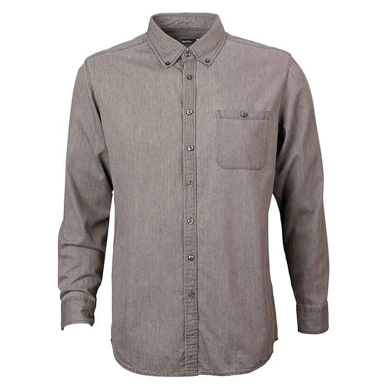 Identitee Men's Vintage Grey Dylan Long Sleeve Shirt