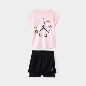 Jordan Child Girls' T-shirt and Skort Set Pink / Black