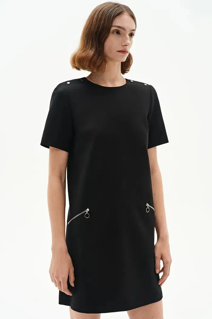 Kate T-Shirt Short Dress in Wool Blend