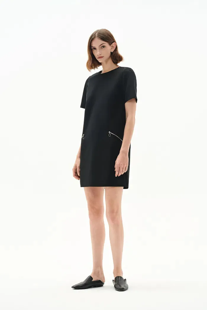 Kate T-Shirt Short Dress in Wool Blend