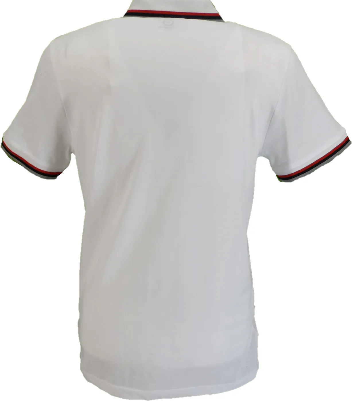Lambretta White/Red/Navy/Grey Retro Target Logo 100% Cotton Polo Shirts