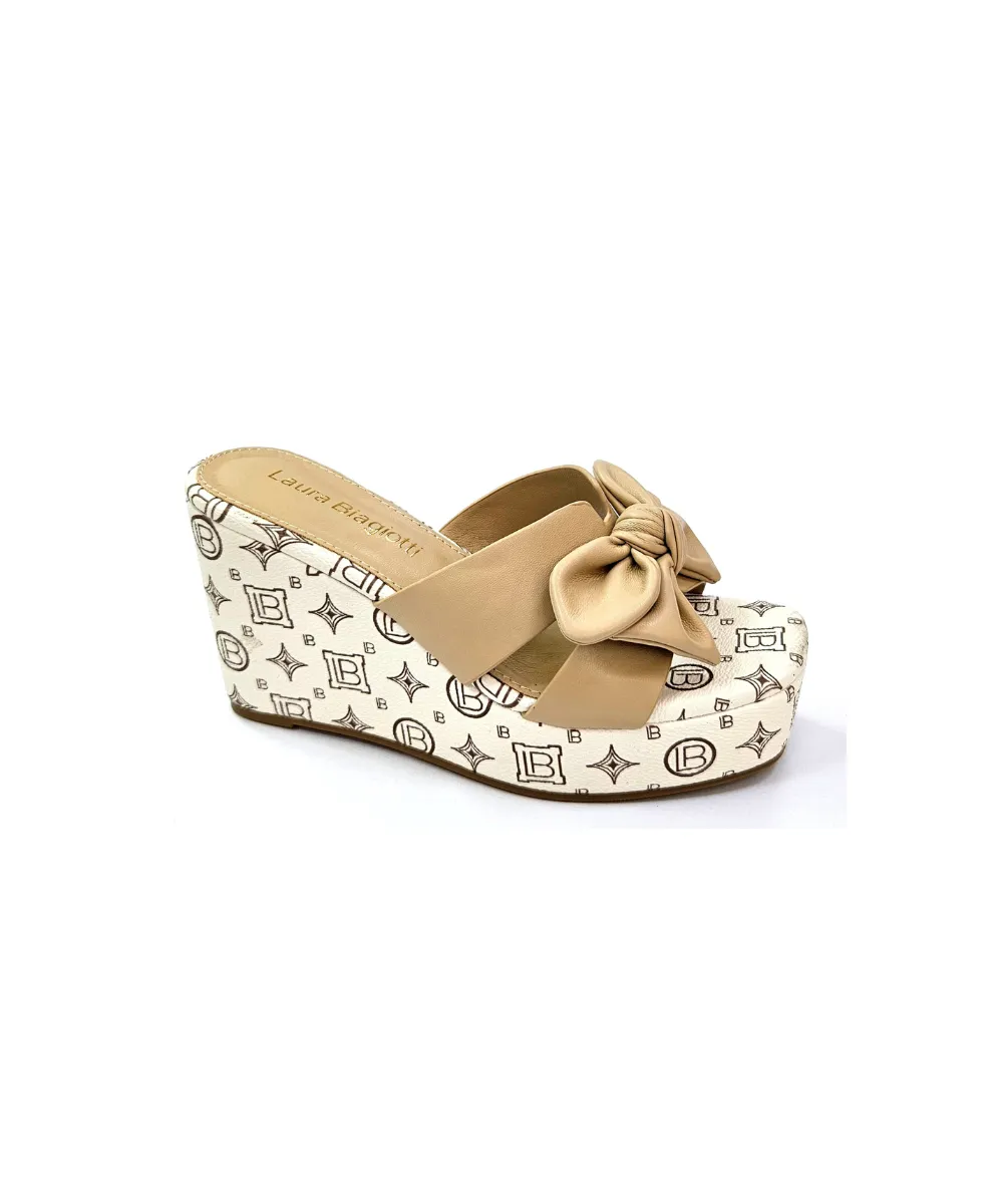 LAURA BIAGOTTI WEDGES WITH A BIG BOW