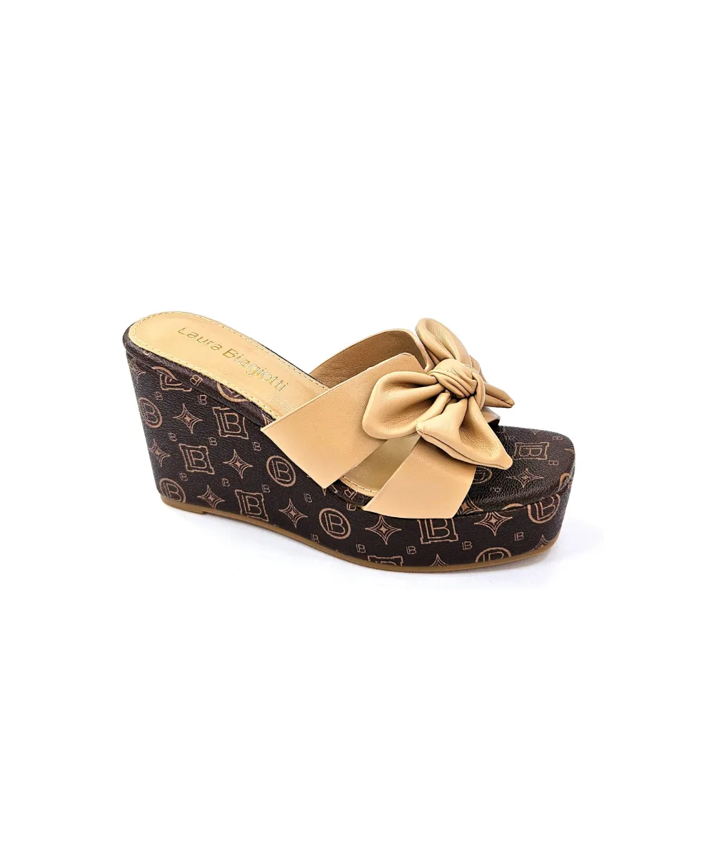 LAURA BIAGOTTI WEDGES WITH A BIG BOW