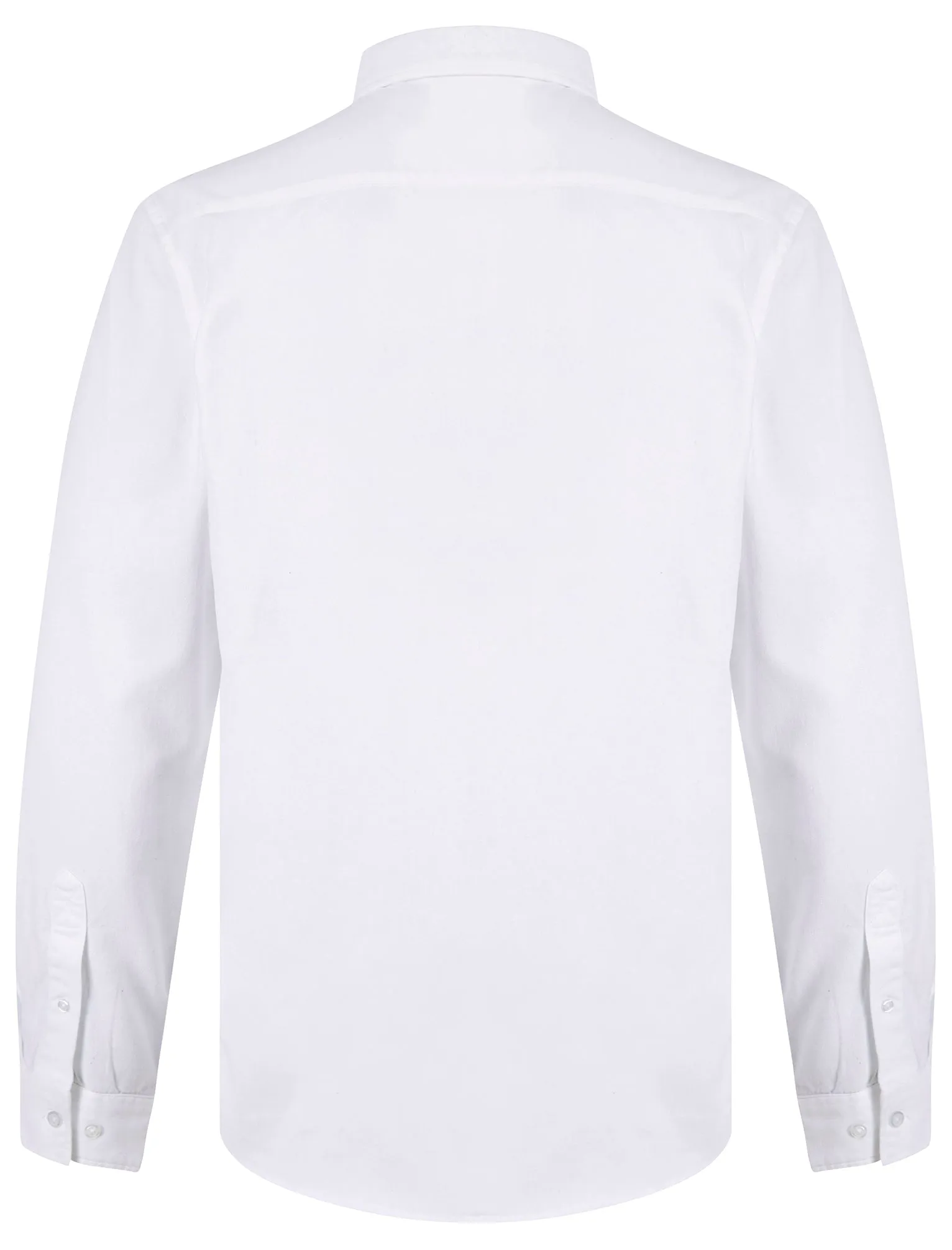 Leyburn Cotton Twill Long Sleeve Shirt in Bright White - Kensington Eastside