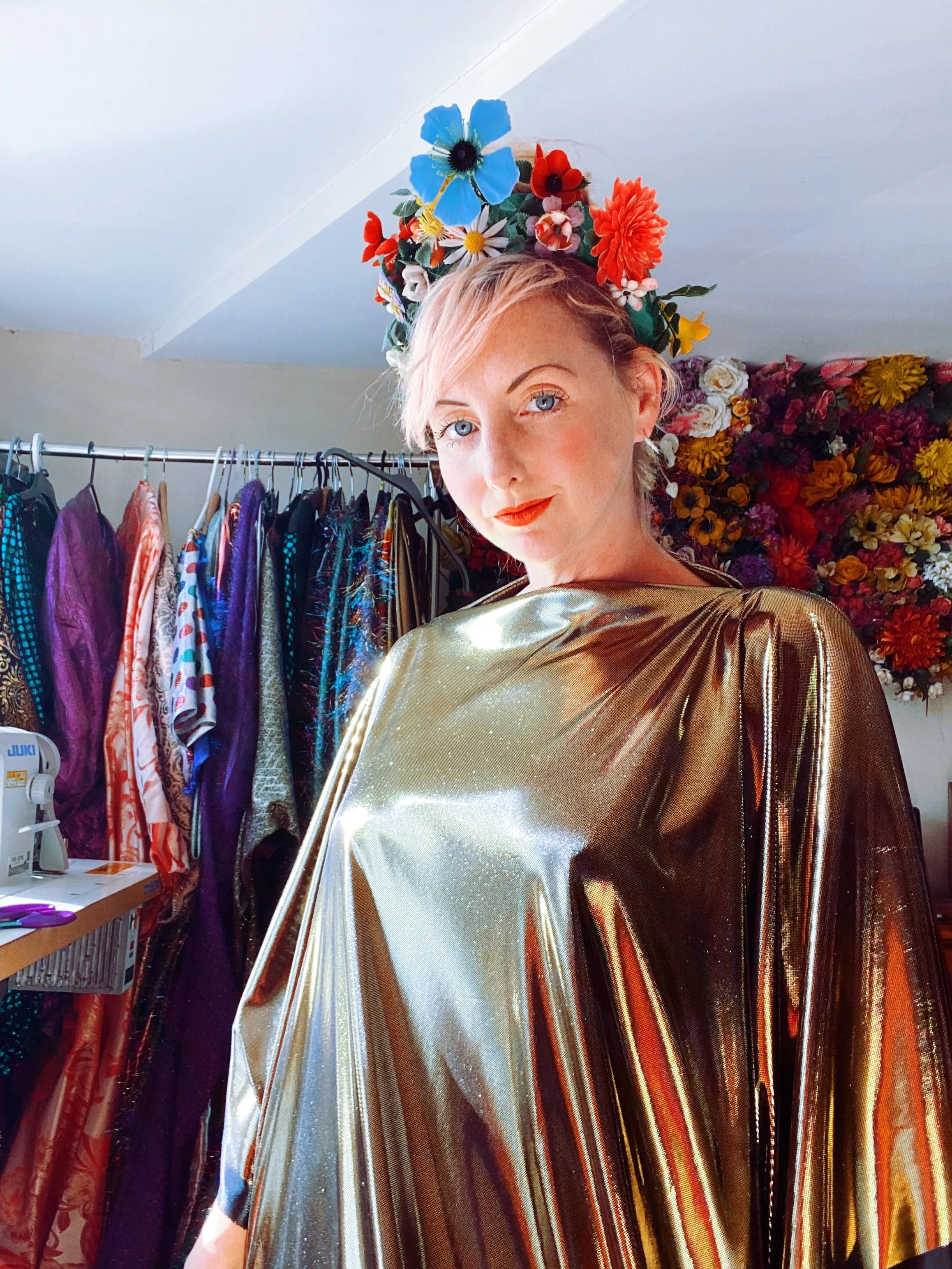 Liquid Gold Slinky Kaftan Midi / Maxi / Kimono