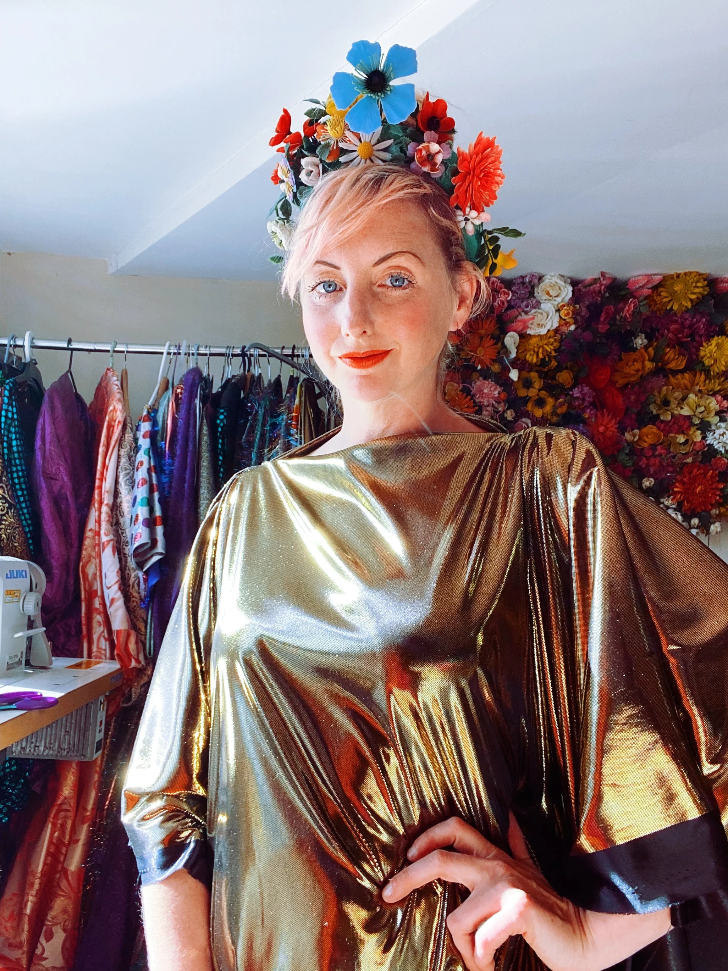 Liquid Gold Slinky Kaftan Midi / Maxi / Kimono