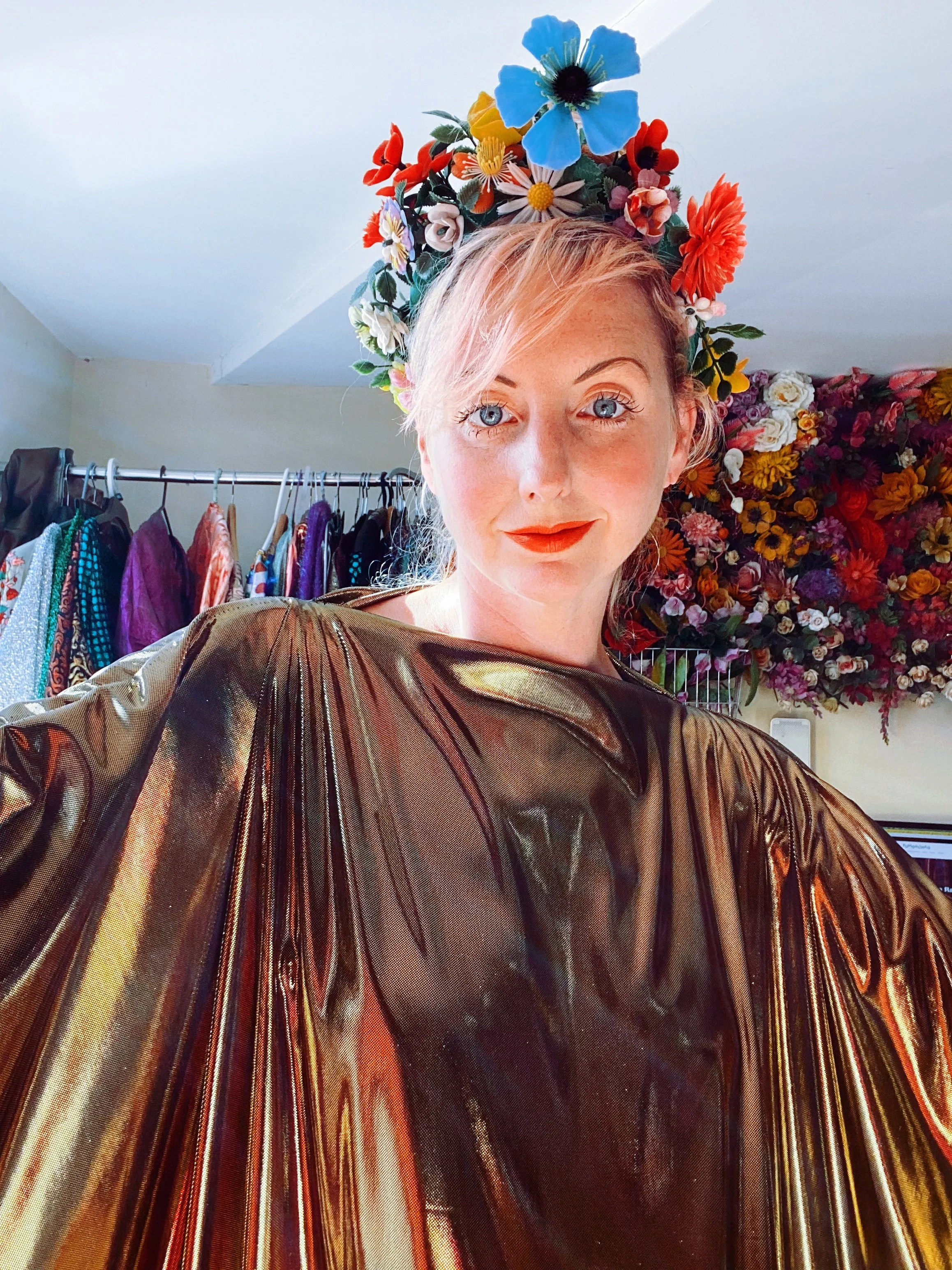Liquid Gold Slinky Kaftan Midi / Maxi / Kimono
