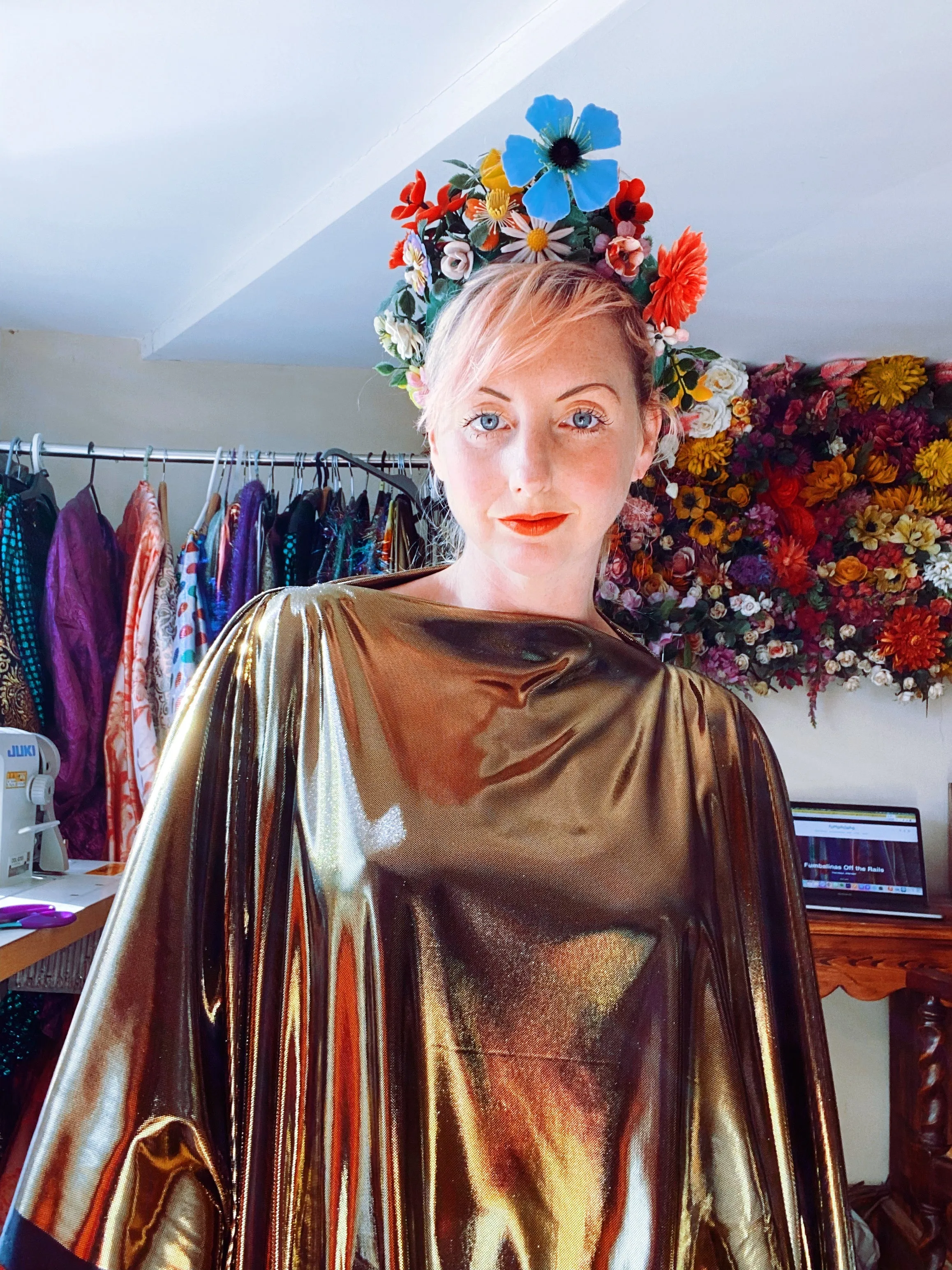 Liquid Gold Slinky Kaftan Midi / Maxi / Kimono